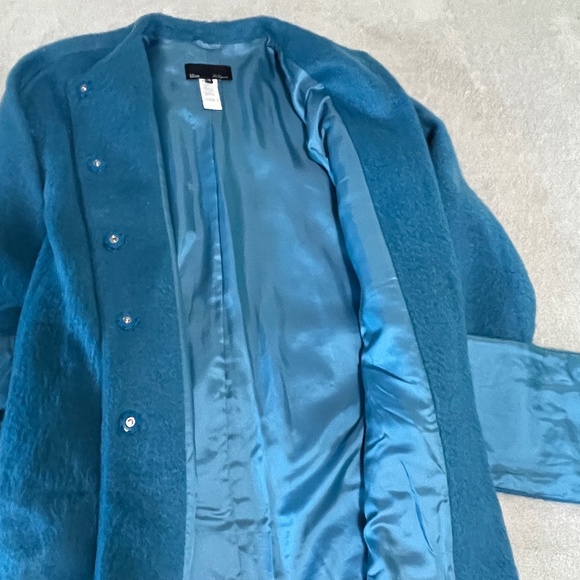 Blue Wool Winter Coat Size 0 Les Copains - Picture 2 of 12